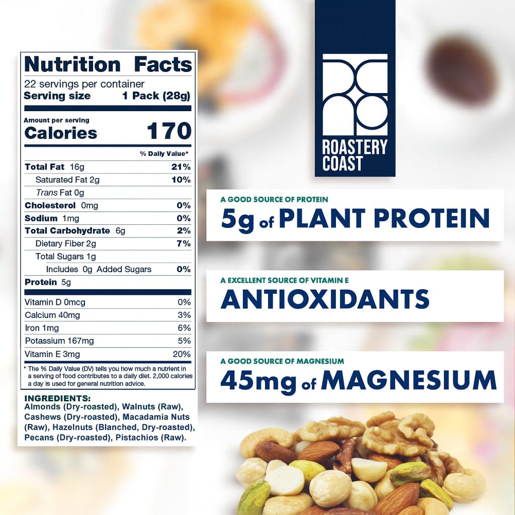 Mixed Nuts Snack Packs – Unsalted, Peanut-Free