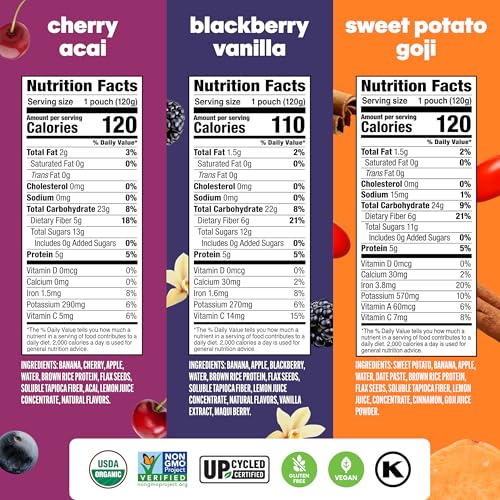 Organic Fruit Smoothie Pouches – Superfood Variety Pack