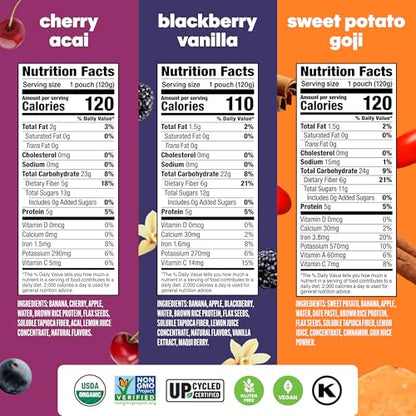 Organic Fruit Smoothie Pouches – Superfood Variety Pack