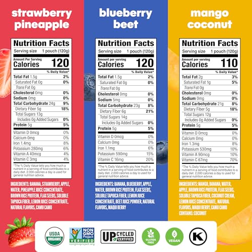 Organic Fruit Smoothie Pouches – Superfood Variety Pack