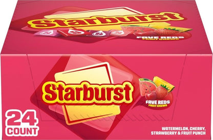 Red Fruit Chews – 4-Flavor Variety, 24-Pack
