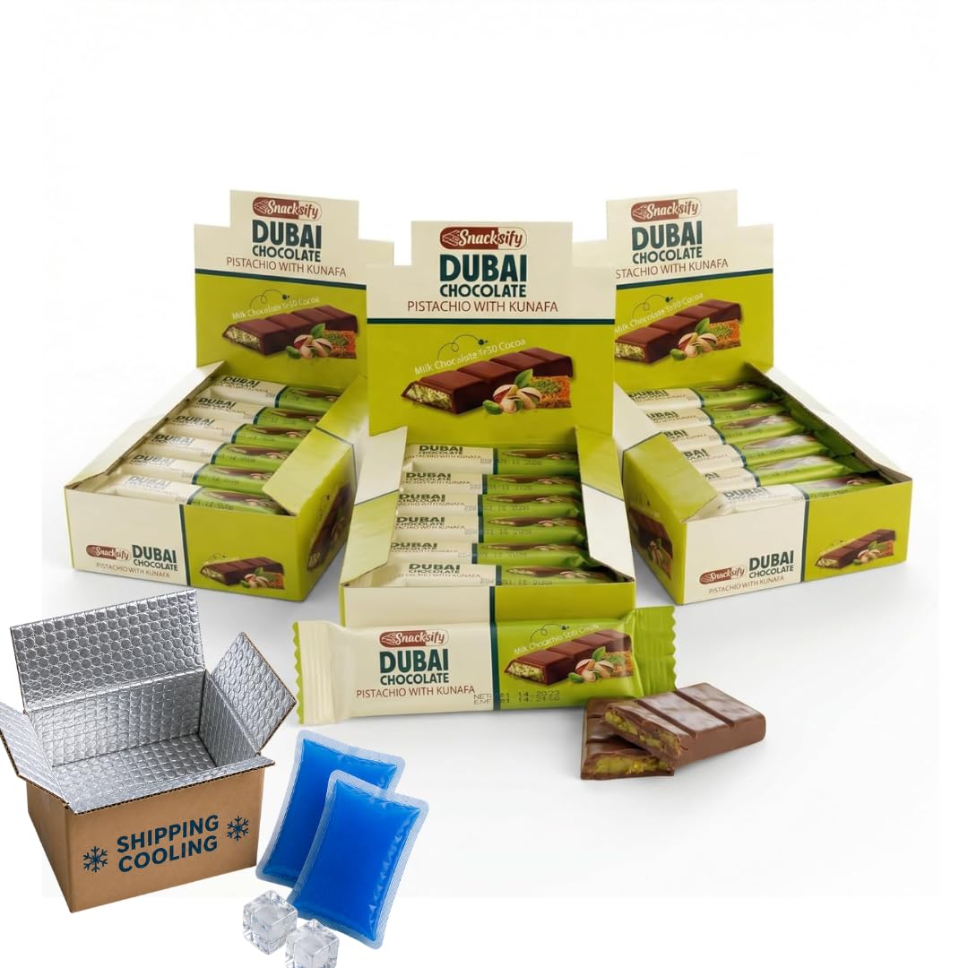 Dubai Chocolate Bars – Pistachio Kunafa, 24-Pack