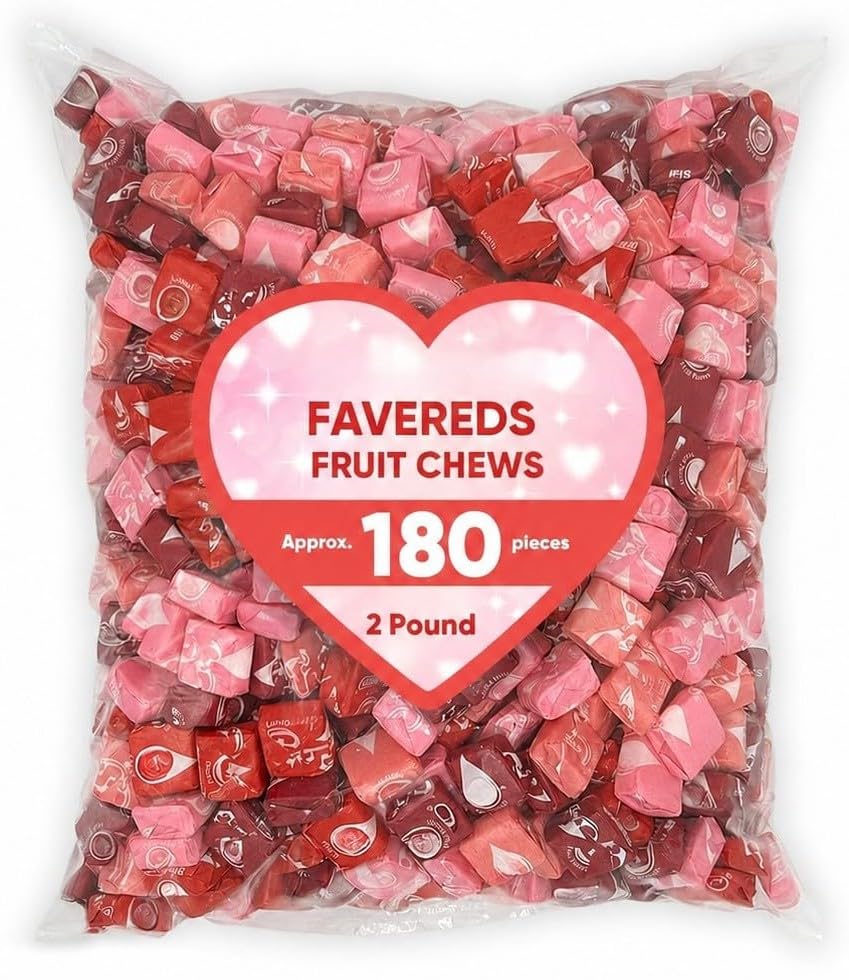 Chewy Fruit Candy Squares – Assorted Red Flavors