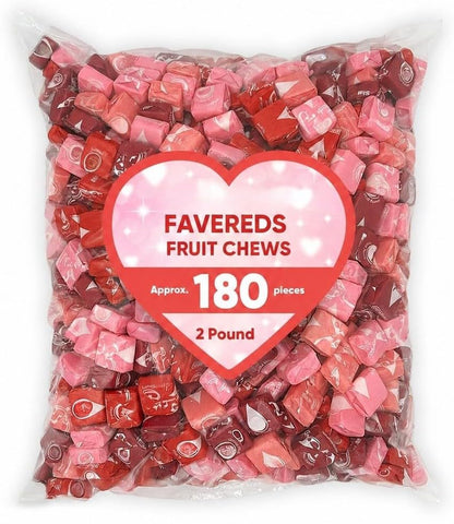 Chewy Fruit Candy Squares – Assorted Red Flavors
