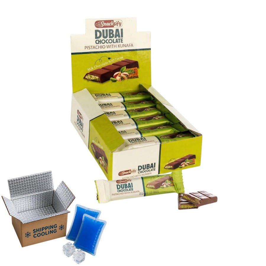 Dubai Chocolate Bars – Pistachio Kunafa, 24-Pack