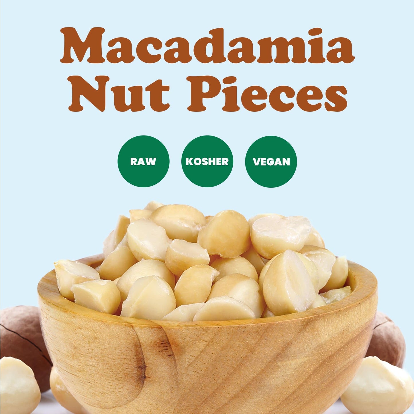 Macadamia Nut Halves & Pieces – Natural & Crunchy