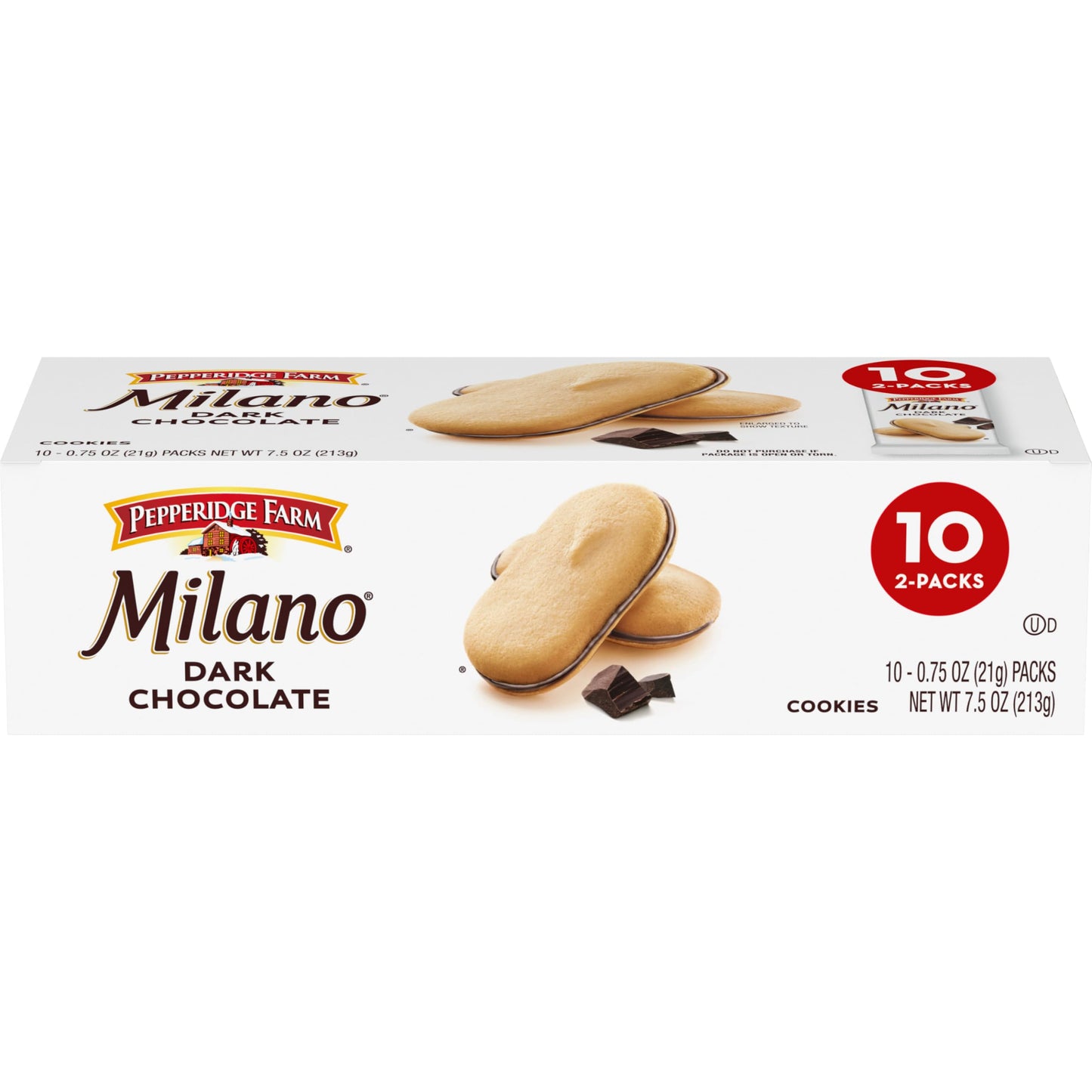 Dark Chocolate Milano Cookies – 10 Snack Packs