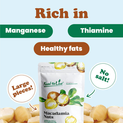 Macadamia Nut Halves & Pieces – Natural & Crunchy