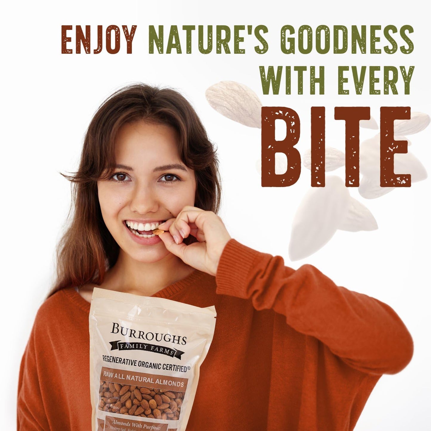 Organic Raw Almonds – Regenerative, Non-GMO Snack
