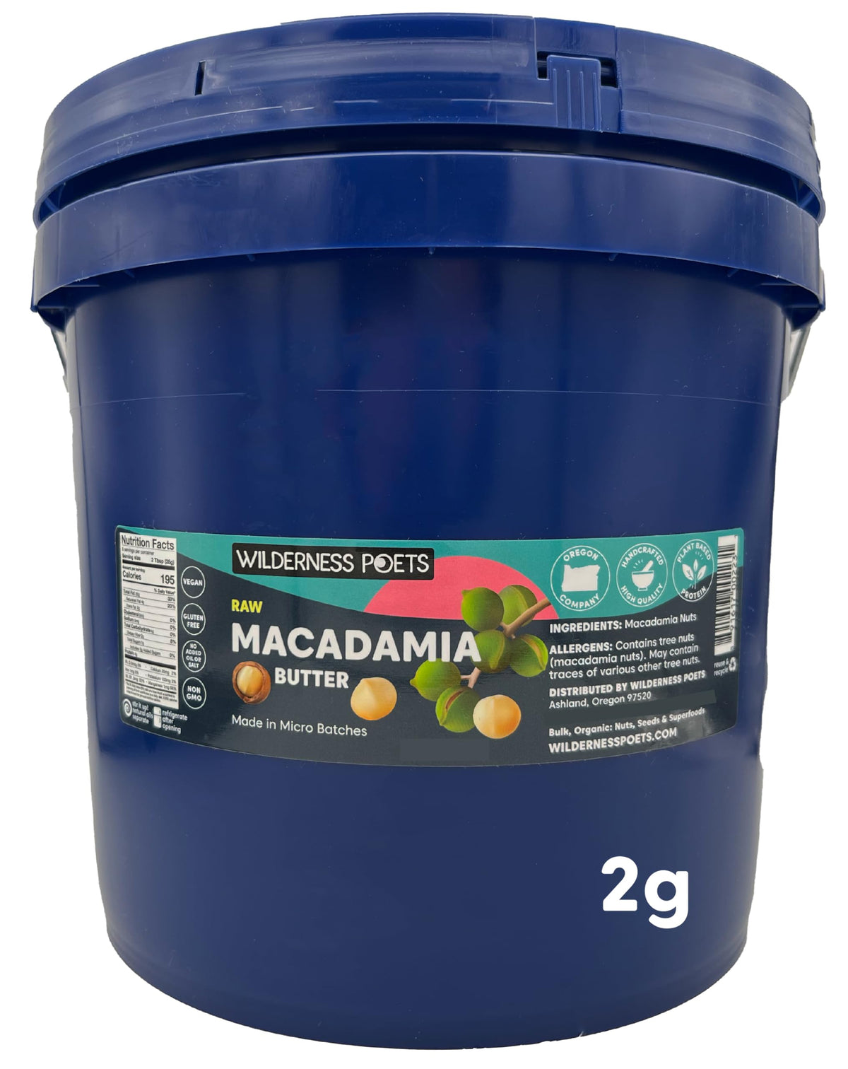 Wilderness Poets Raw Macadamia Butter