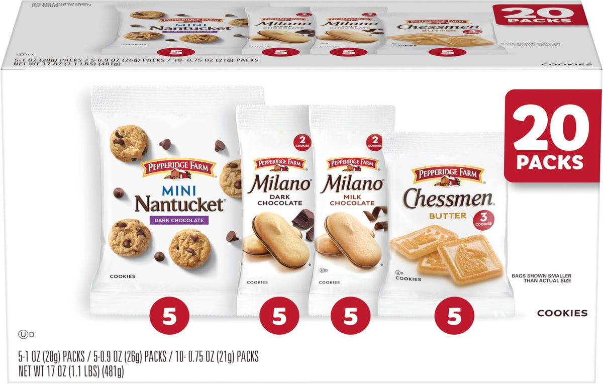 Dark Chocolate Milano Cookies – 10 Snack Packs