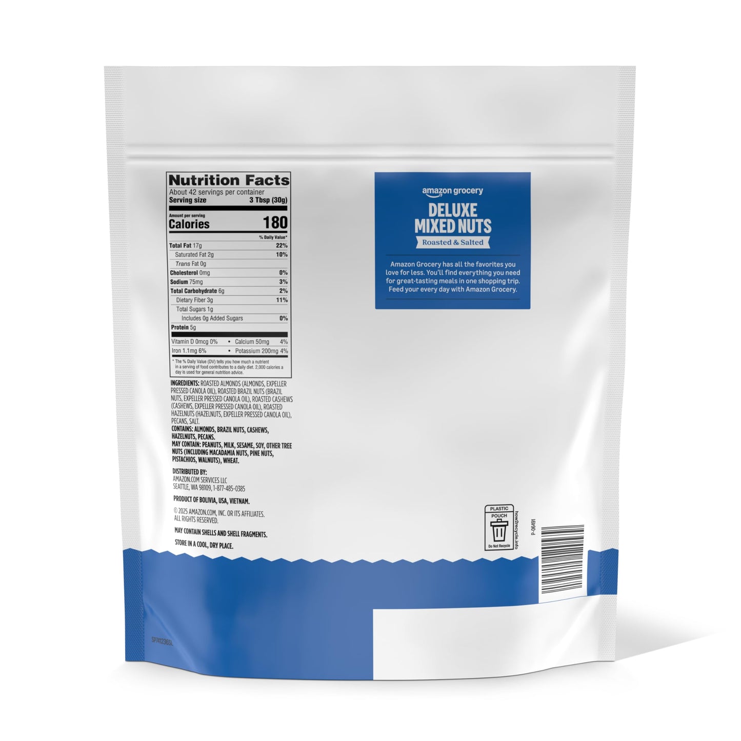 Deluxe Mixed Nuts – Roasted & Salted, 44 oz
