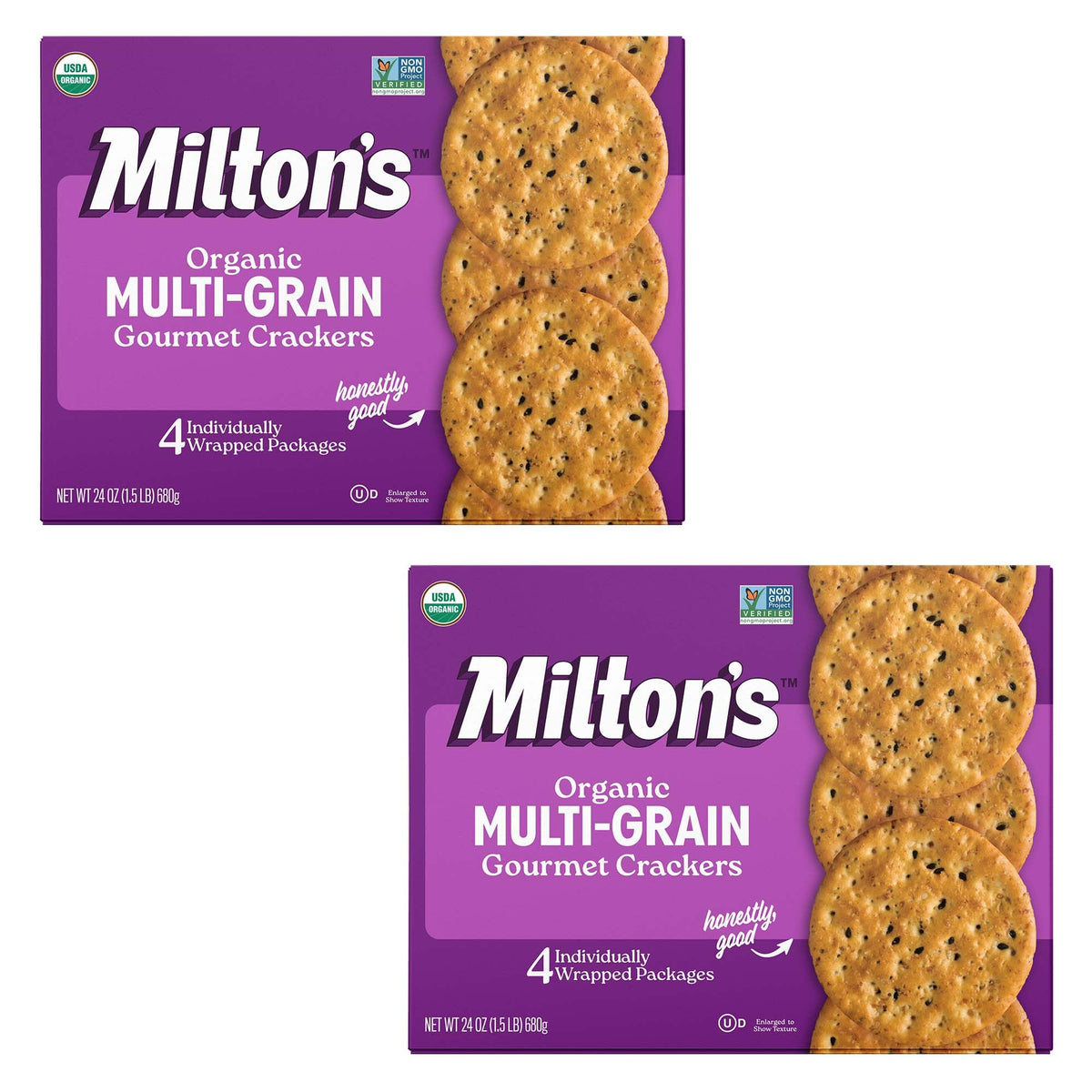 Organic Multigrain Crackers – Non-GMO, 24 oz
