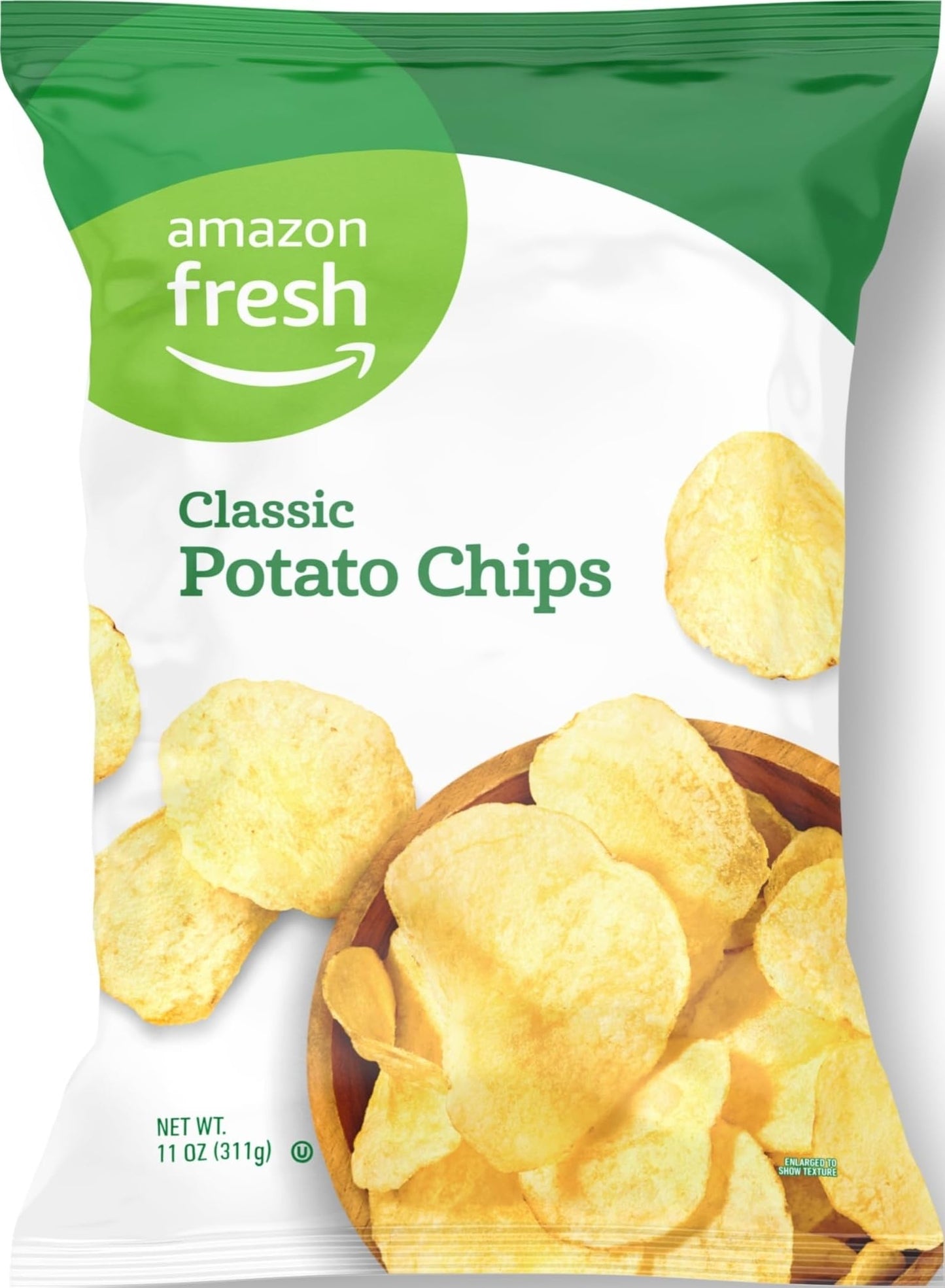 Amazon Fresh, Classic Potato Chips, 11 Oz (Previously Happy Belly, Packaging May Vary)