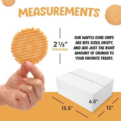 Waffle Cone Chips – Crispy Dessert Topping, 1,000 Ct