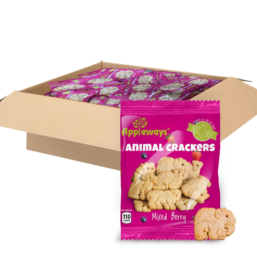 Mixed Berry Animal Crackers – 108 Snack Packs