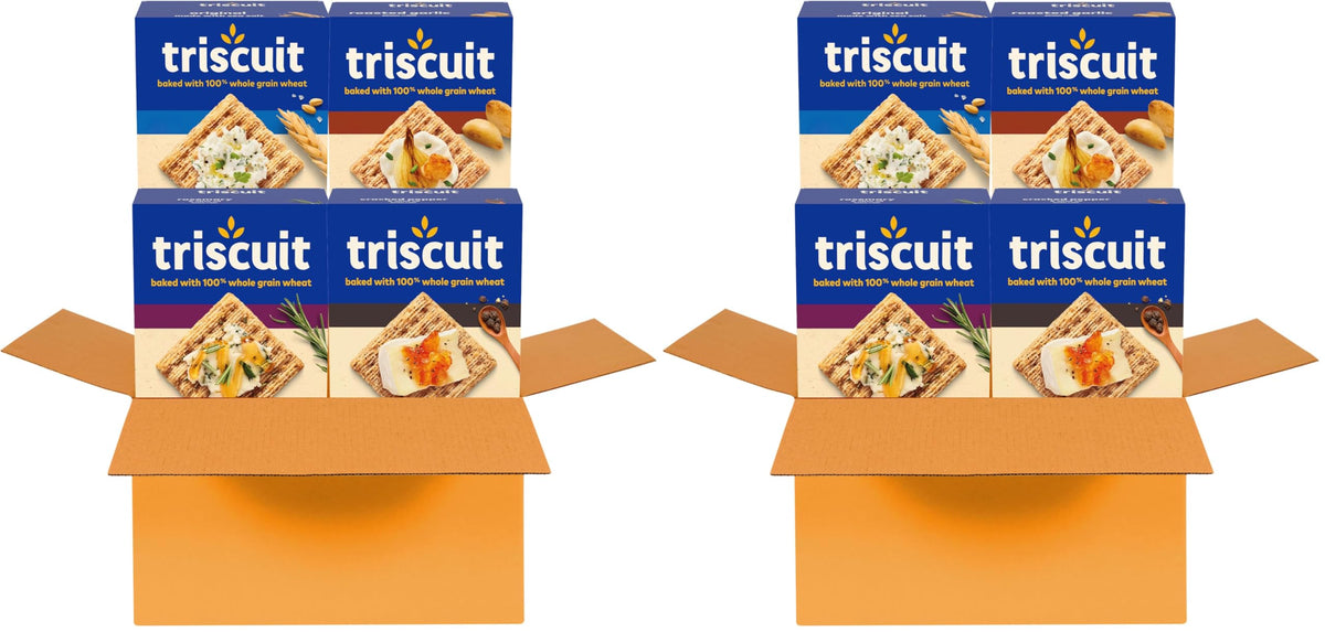 Whole Grain Wheat Crackers – 4-Flavor Variety Pack