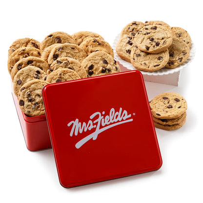 Mrs. Fields Signature Chocolate Chip Cookie Tin, 24 Count