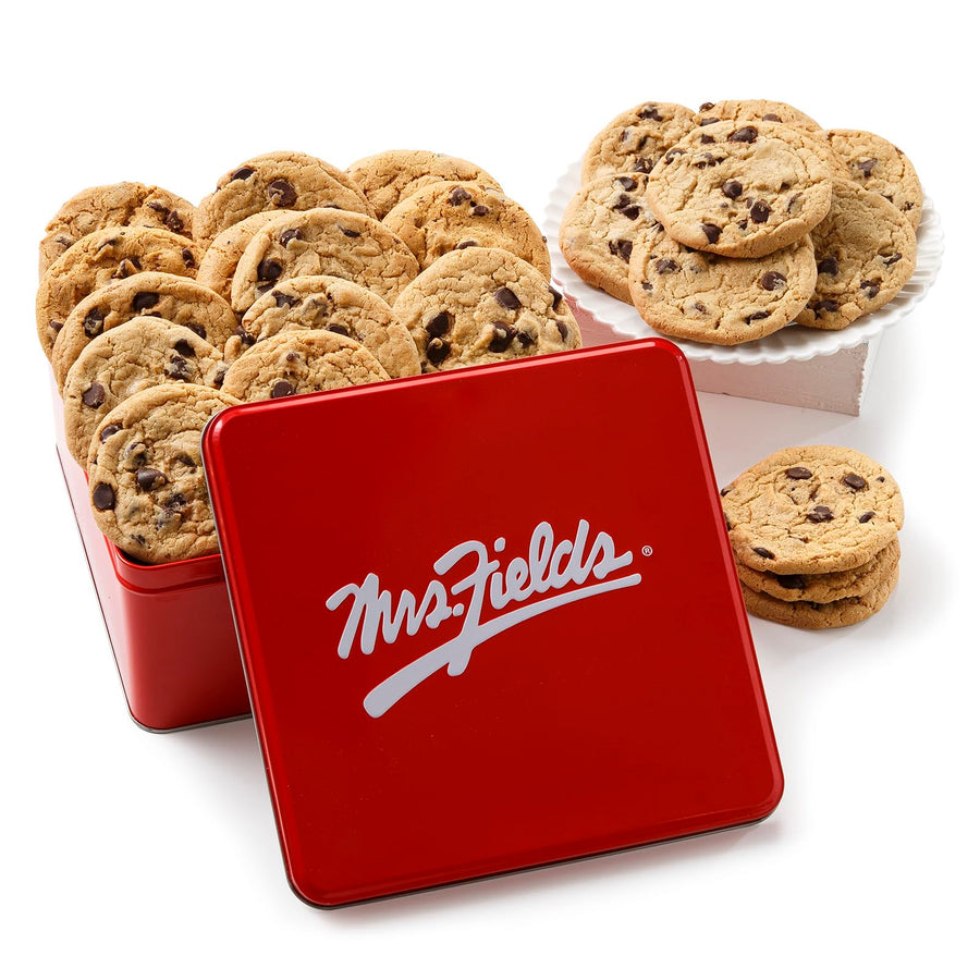 Mrs. Fields Signature Chocolate Chip Cookie Tin, 24 Count