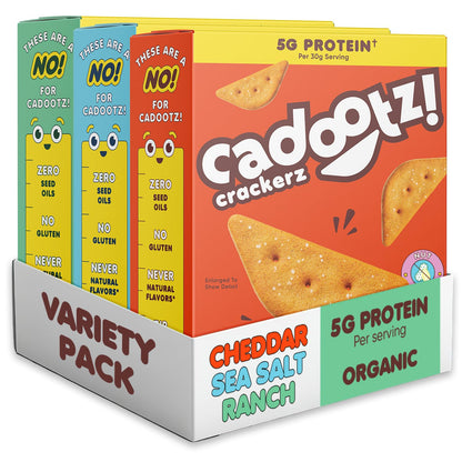 Organic Protein Crackers – Gluten-Free, 6-Pack