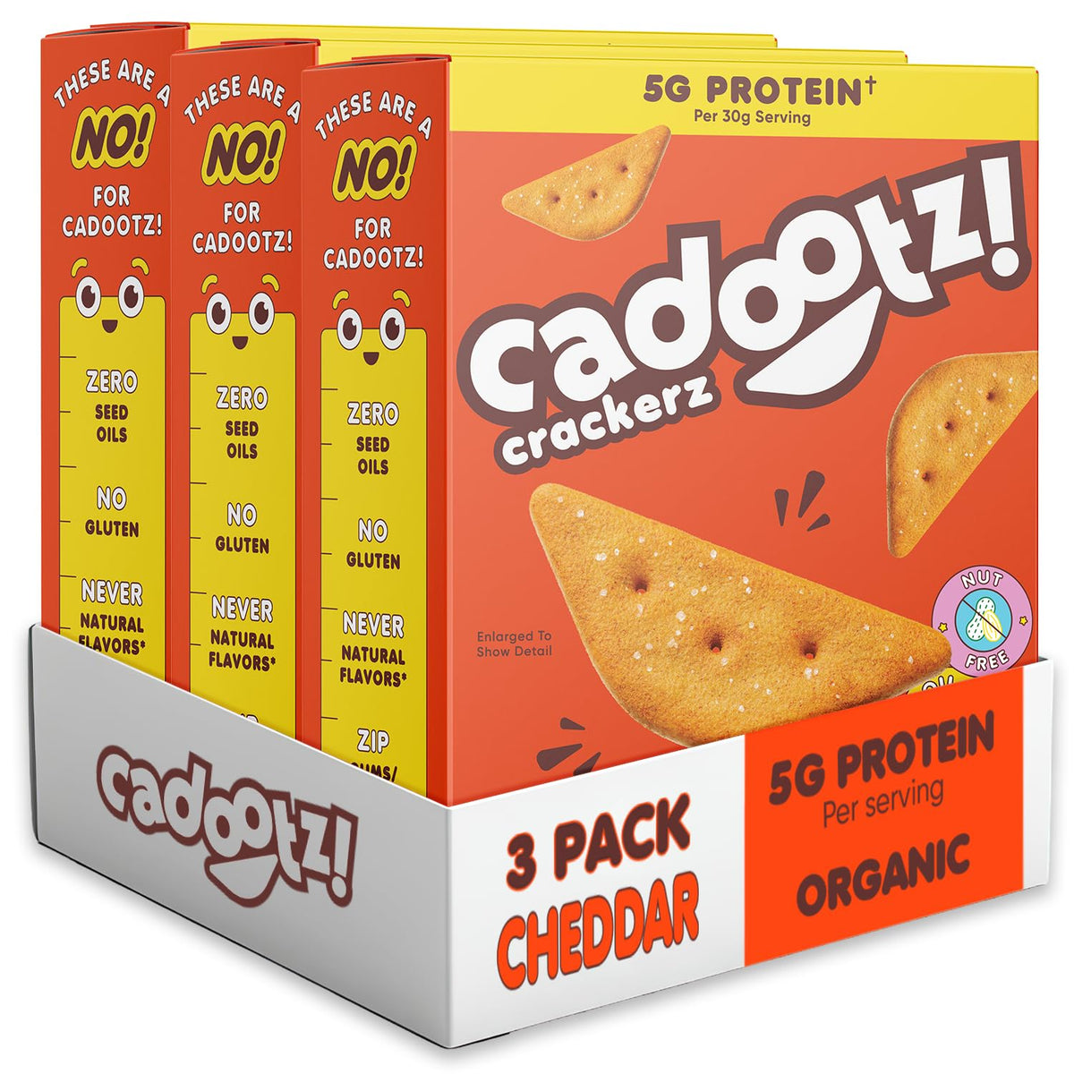 Organic Protein Crackers – Gluten-Free, 6-Pack
