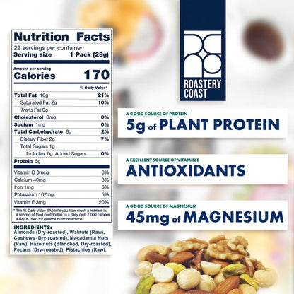 Mixed Nuts Snack Packs – Unsalted, Peanut-Free