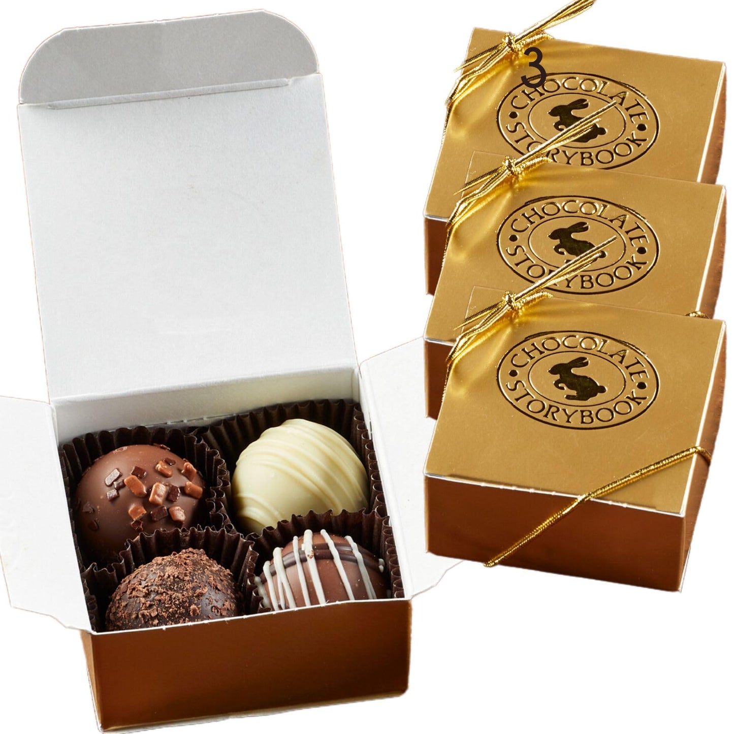 Chocolate Truffle Assortment – 4-Piece Gift Box