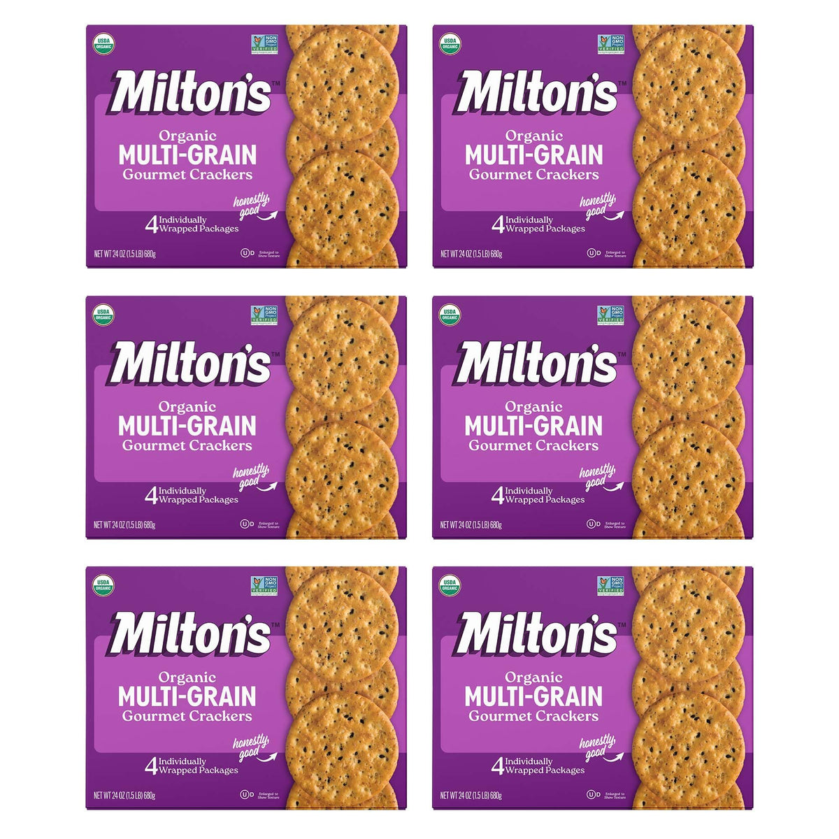 Organic Multigrain Crackers – Non-GMO, 24 oz