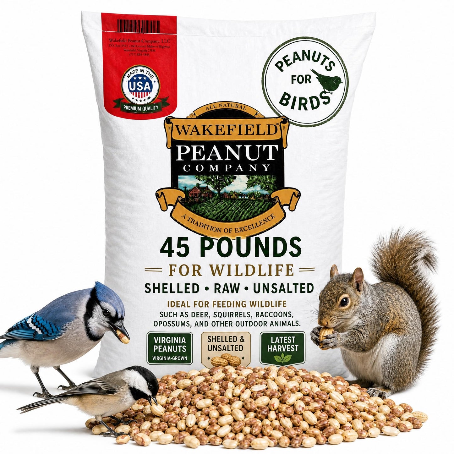 Raw Unsalted Peanuts – Natural Wildlife Feed