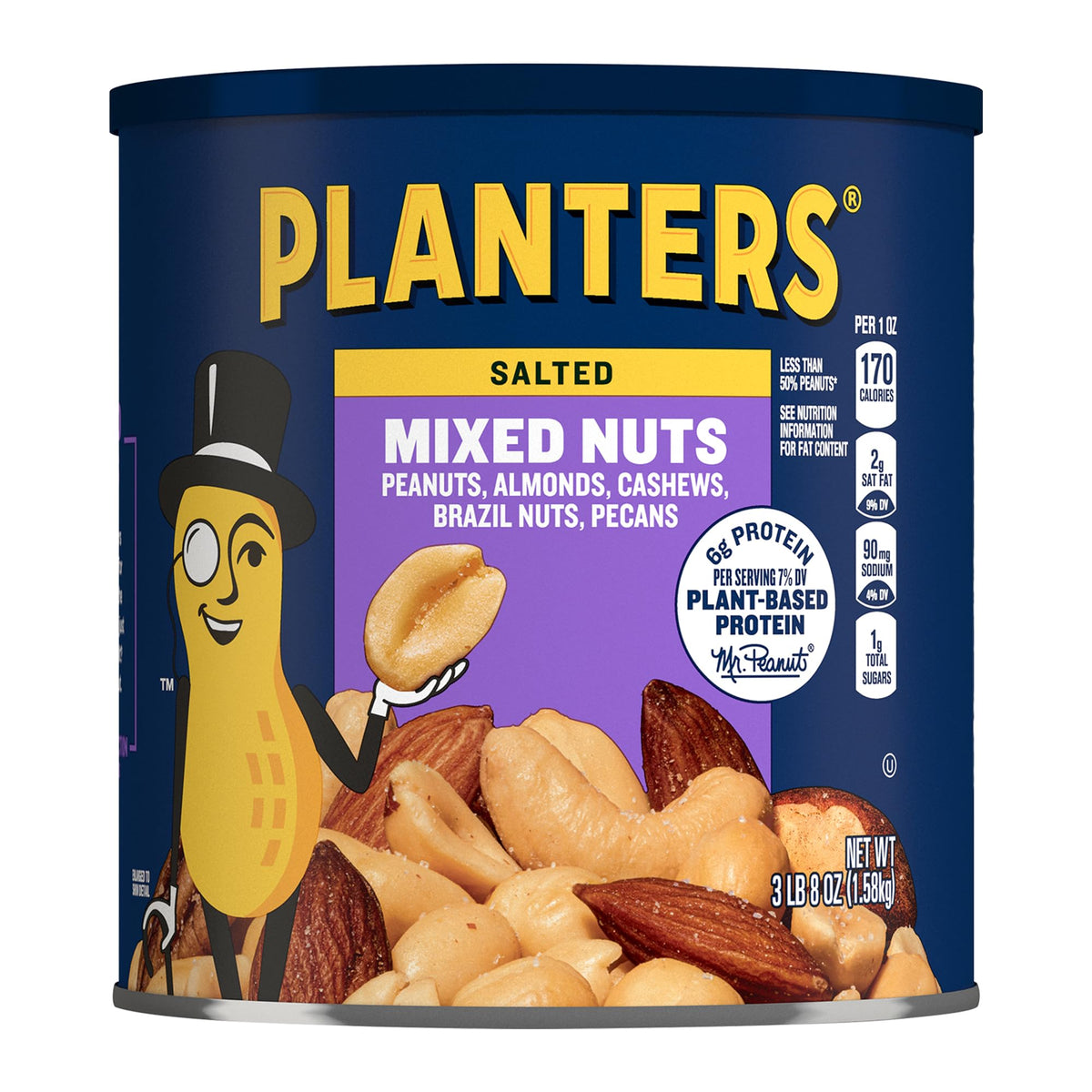 Salted Mixed Nuts – Plant-Based Protein, 27 oz