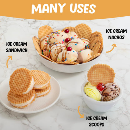 Waffle Cone Chips – Crispy Dessert Topping, 1,000 Ct