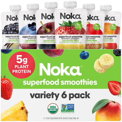 Organic Fruit Smoothie Pouches – Superfood Variety Pack