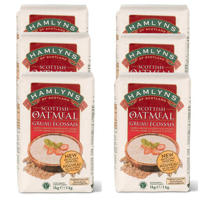 Stoneground Scottish Oatmeal – Fine Texture, 6-Pack