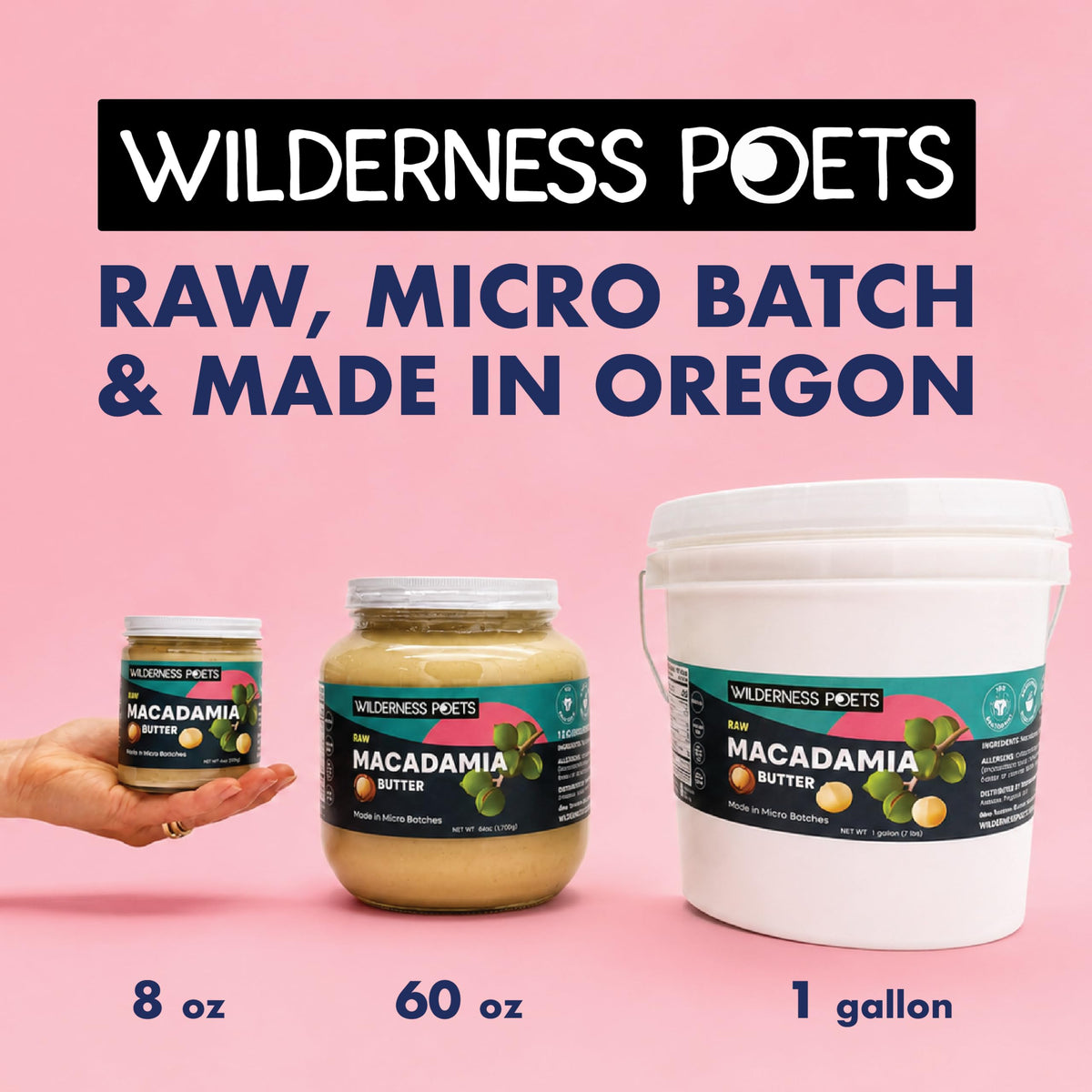 Wilderness Poets Raw Macadamia Butter