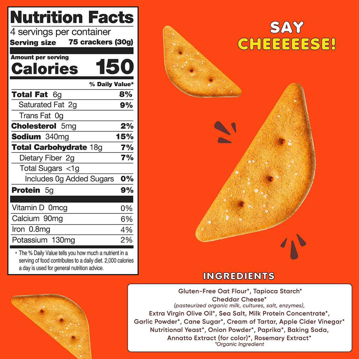 Organic Protein Crackers – Gluten-Free, 6-Pack