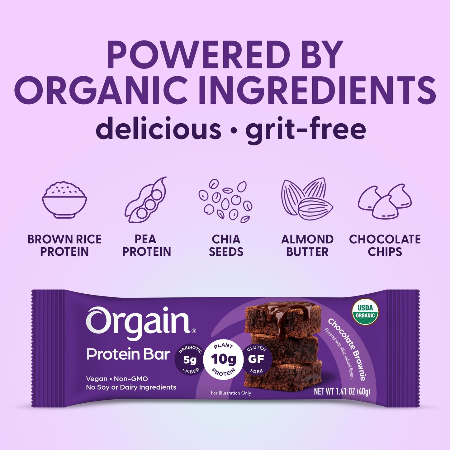 Organic Plant Protein Bars – Peanut Butter Chocolate