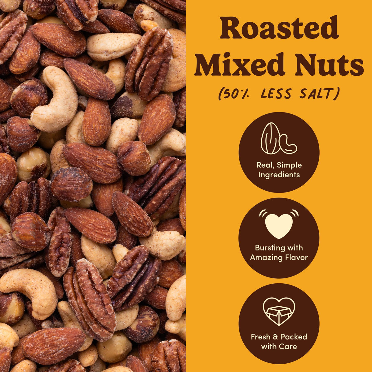 Deluxe Roasted Mixed Nuts – 50% Less Sodium