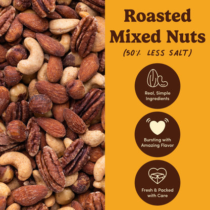 Deluxe Roasted Mixed Nuts – 50% Less Sodium