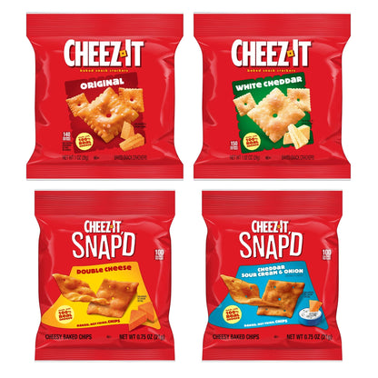Cheez-It Cheese Crackers, Baked Snack Crackers, Lunch Snacks, Variety Pack (42 Packs)