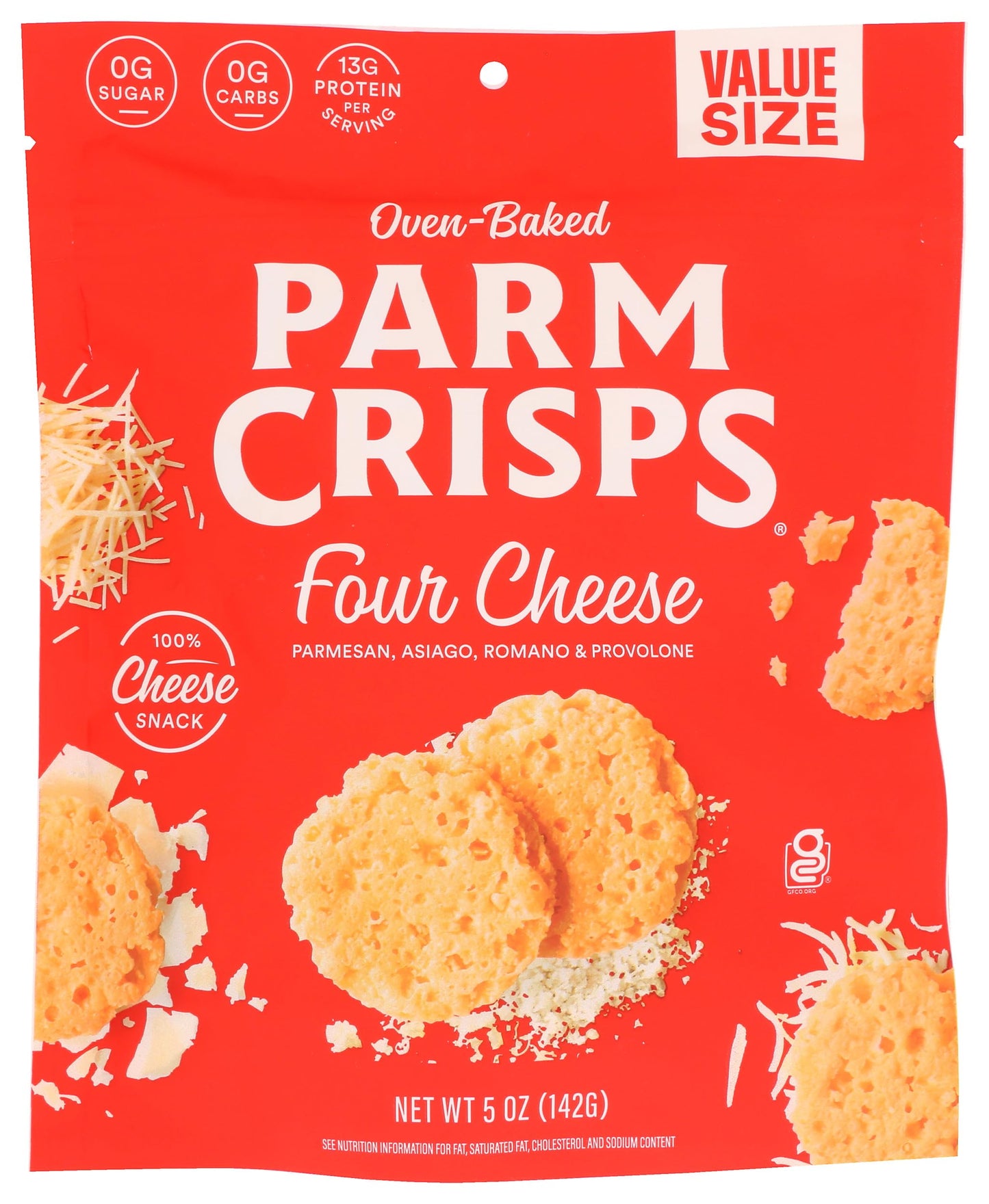 Four Cheese Crisps – Crunchy Baked Snack, 5 oz