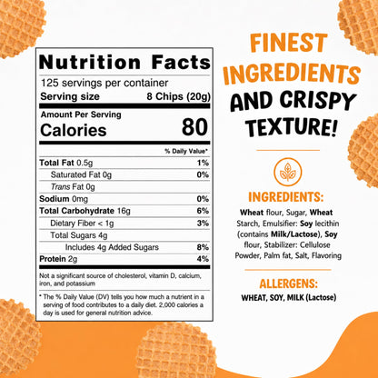 Waffle Cone Chips – Crispy Dessert Topping, 1,000 Ct