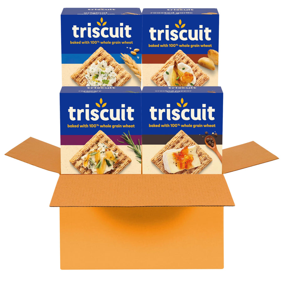 Whole Grain Wheat Crackers – 4-Flavor Variety Pack
