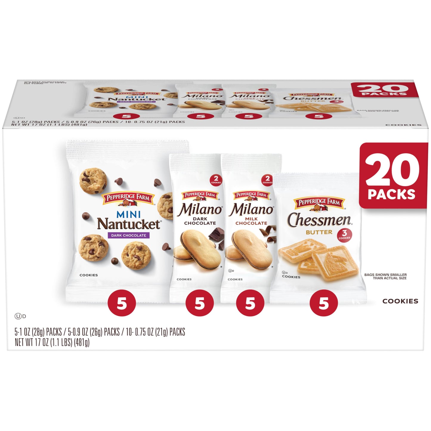 Dark Chocolate Milano Cookies – 10 Snack Packs