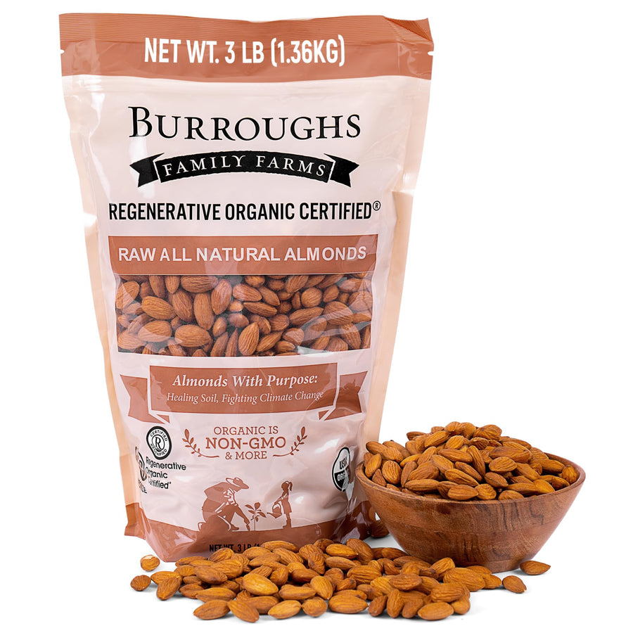 Organic Raw Almonds – Regenerative, Non-GMO Snack