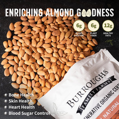 Organic Raw Almonds – Regenerative, Non-GMO Snack