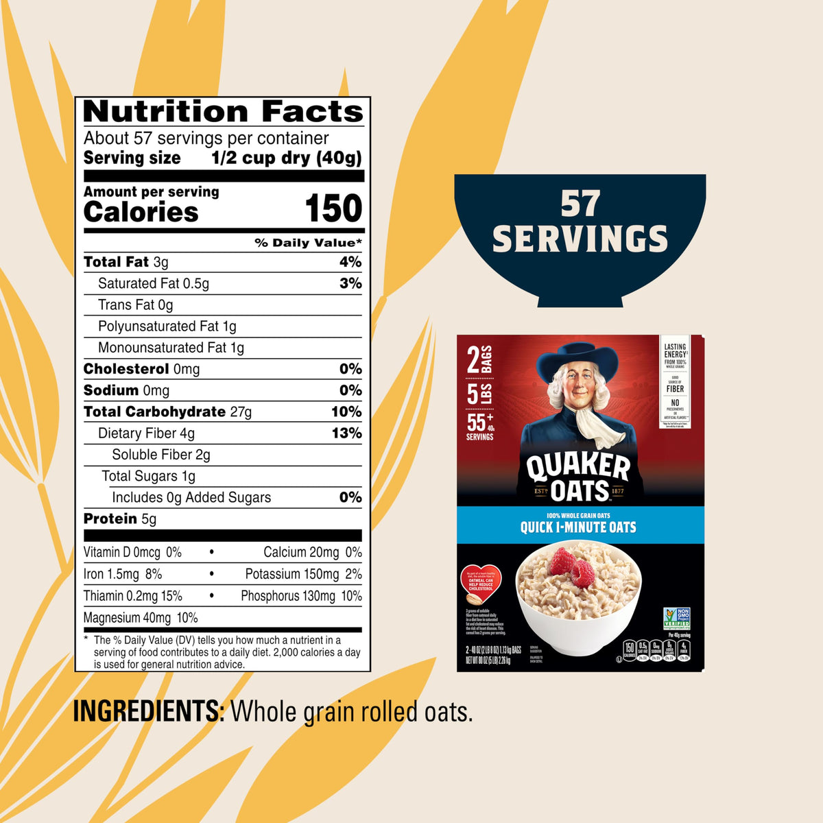 Old Fashioned Rolled Oats – Non-GMO
