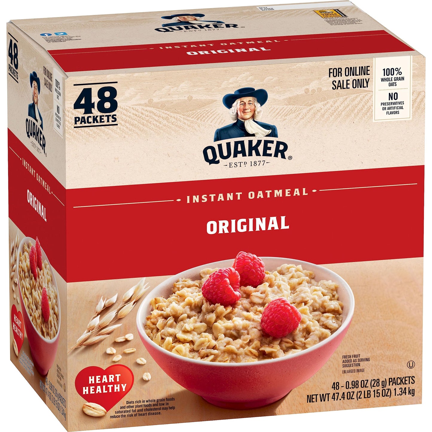Instant Oatmeal – Maple Brown Sugar, 48 Packets