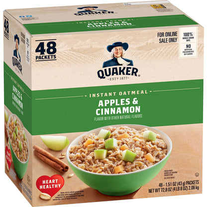 Instant Oatmeal – Maple Brown Sugar, 48 Packets