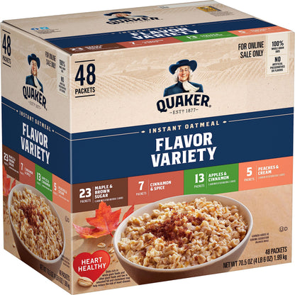 Instant Oatmeal – Maple Brown Sugar, 48 Packets