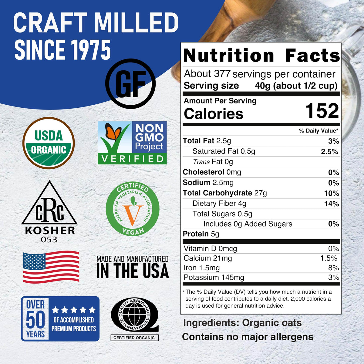 Great River Milling Organic Old Fashioned Rolled Oats